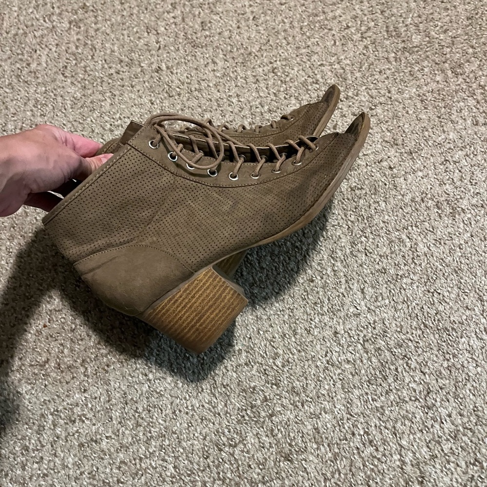 Lace up booties